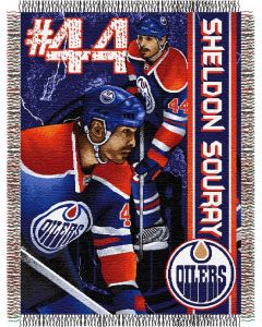 The Northwest Company Sheldon Souray - Oilers 48"x 60" Tapestry Throw (NHL) - Sheldon Souray - Oilers 48"x 60" Tapestry Throw (NHL)