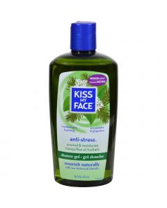 Kiss My Face Bath and Shower Gel Anti-stress Woodland Pine and Ginseng - 16 fl oz