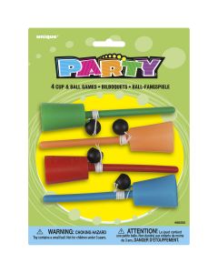 Unique Industries Party Favors-Cup & Ball 4/Pkg