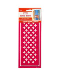 Plaid:Craft Mod Podge Peel & Stick Stencil 9"X3.875"-Starlite