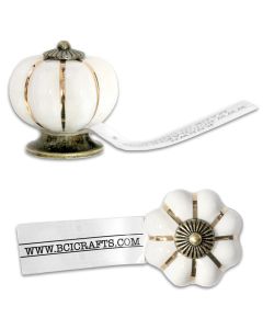 BCI Crafts Salvaged Antique White Knob-