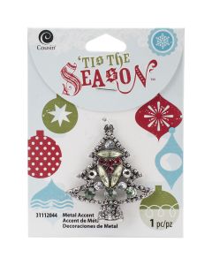 Cousin Tis The Season Accents-Silver & Crystal Tree 1/Pkg