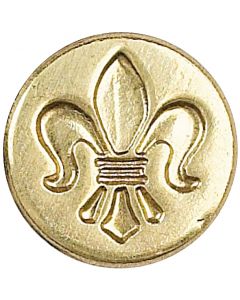 Manuscript Pen Decorative Sealing Coin .75"-Fleur De Lis