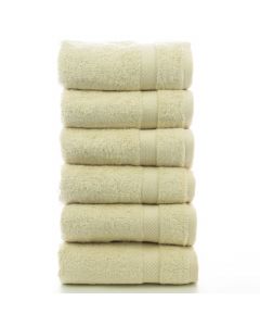 Bare Cotton Luxury Hotel & Spa Towel 100% Genuine Turkish Cotton Hand Towels - Beige - Bamboo  - Set of 6