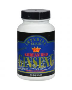 Imperial Elixir Korean Red Ginseng - 300 mg each - 100 Capsules