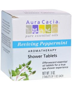 Aura Cacia Reviving Aromatherapy Shower Tablets Peppermint - 3 Tablets