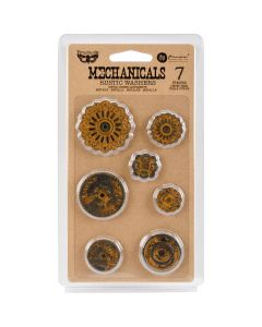 Prima Marketing Finnabair Mechanicals Metal Embellishments-Rustic Washers 7/Pkg