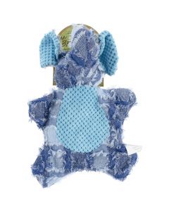 Nandog Pet Gear Nandog My BFF Unstuffed Patch Corduroy Plush Toy-Blue Elephant