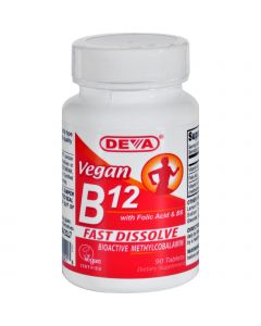 Deva Vegan Vitamins Deva Vegan B12 Sublingual - 90 Sublingual Tablets