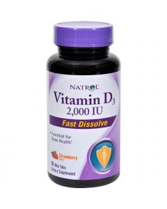 Natrol Vitamin D3 Wild Cherry - 2000 IU - 90 Mini Tablets
