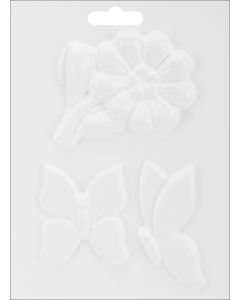 Yaley Plaster Casting Mold 5"X7"-Butterfly & Flower