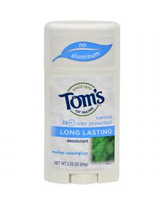 Tom's of Maine Natural Deodorant Aluminum Free Mine WooDisplayice - 2.25 oz - Case of 6