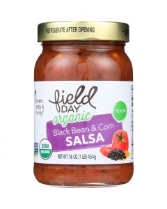 Field Day Salsa - Organic - Black Bean and Corn - 16 oz - case of 12