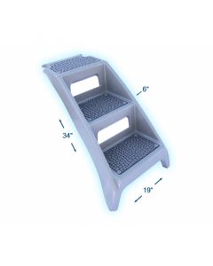 PSUSA Booster Bath Step Grey 19" x 6" x 34"