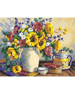 Dimensions Paint Works Paint By Number Kit 14"X11"-Sunflower Still Life