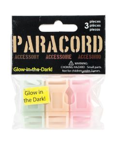 Midwest Design Glow-In-The-Dark Buckles 3/Pkg-Pink, Green & Orange