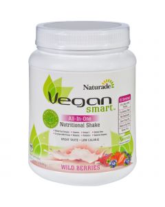 Naturade Nutritional Shake - Vegan Smart - All-In-One - Wild Berries - 22.8 oz