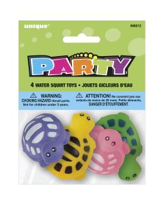 Unique Industries Party Favors 4/Pkg-Turtle Water Squirt Toy