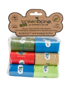 Greenbone Waste Bag Bio-Dispenser Refills 12 Rolls-144 Bags