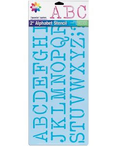 Plaid:Delta Stencil Magic Decorative Stencils-2" Typewriter Uppercase 8.25"X18"