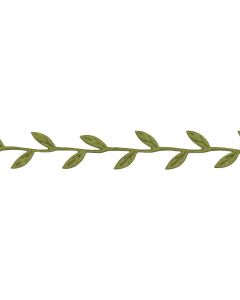 May Arts Cutout Leaves Ribbon 1"X30yd-Olive