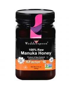 Wedderspoon Honey - Manuka - 100 Percent Raw - KFactor 16 - 17.6 oz