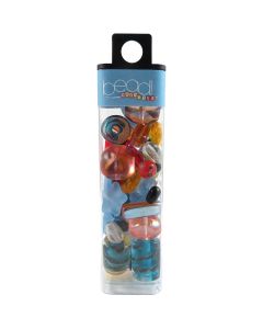 Mode International Square Tube Glass Beads 2oz-Fun Mix