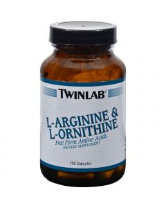 Twinlab L-Arginine and L-Ornithine - 100 Capsules
