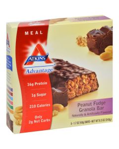 Atkins Advantage Bar Peanut Fudge Granola - 5 Bars