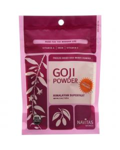 Navitas Naturals Goji Berry Powder - Organic - Freeze-Dried - 4 oz - case of 12