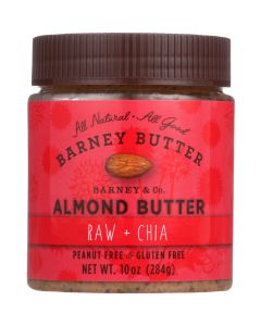 Barney Butter Almond Butter - Raw and Chia - 10 oz - case of 6