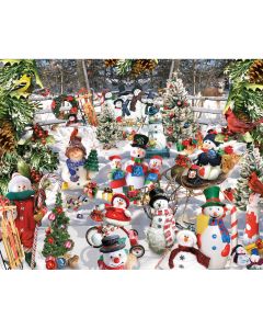 White Mountain Puzzles Jigsaw Puzzle 1000 Pieces 24"X30"-Snowmen