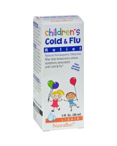 NatraBio Children's Cold and Flu Relief - 1 fl oz