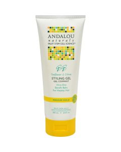 Andalou Naturals Medium Hold Styling Gel Sunflower and Citrus - 6.8 fl oz