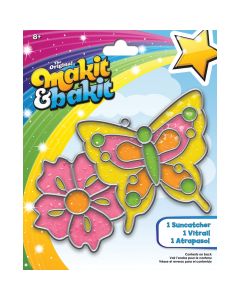 Colorbok Makit & Bakit Suncatcher Kit-Butterfly & Flower