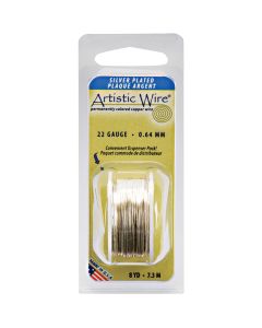 Beadalon Artistic Wire 22 Gauge 8yd-Non-Tarnish Silver