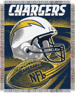 The Northwest Company Chargers "Spiral" 48"x60" Triple Woven Jacquard Throw (NFL) - Chargers "Spiral" 48"x60" Triple Woven Jacquard Throw (NFL)