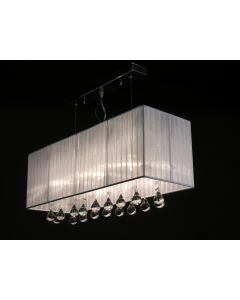 Warehouse of Tiffany Louie White Crystal 3-light Chandelier