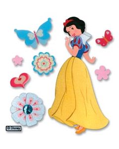 Jolees Disney Dimensional Stickers-Snow White W/Butterflies