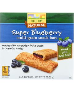 Field Day Snack Bars - Organic - Multi-Grain - Filled - Super Blueberry - 6/1.3 oz - case of 6