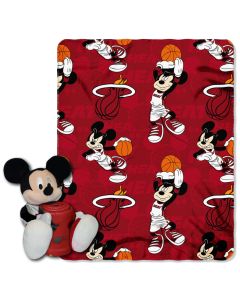 The Northwest Company Heat -Disney 40x50 Fleece Throw w/ 14" Plush Mickey Hugger