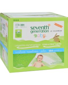 Seventh Generation Baby Wipes - Free and Clear - Multipack - 64 Wipes Each - 6 Count