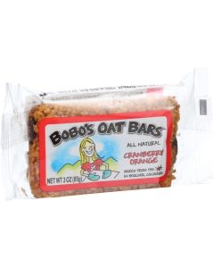 Bobo's Oat Bars - All Natural - Cranberry Orange - 3 oz Bars - Case of 12