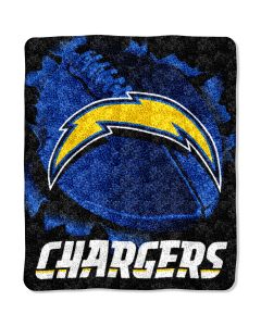 The Northwest Company Charges 50"x60" Sherpa Throw - Burst Series (NFL) - Charges 50"x60" Sherpa Throw - Burst Series (NFL)
