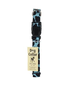 Cape Hobbycraft Large Teal Spot Dog Collar W/Welded D-Ring Buckle-Neck Size 18"X26", 1" Width