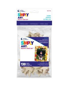 Loew-Cornell Simply Art Wood Shapes 130/Pkg-Stars