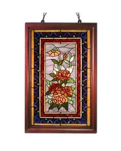 Warehouse of Tiffany Tiffany-style Rose Window Panel