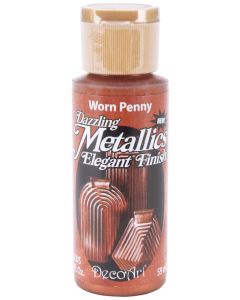 Deco Art Dazzling Metallics Acrylic Paint 2oz-Worn Penny