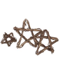 Darice Grapevine Miniatures-Assorted Stars 12/Pkg