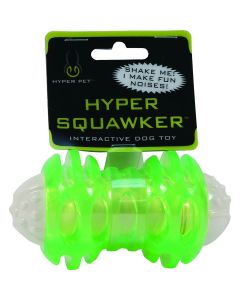 Hyper Pet Hyper Squawker Bone Dog Toy Green 5" x 2.75" x 2.75"